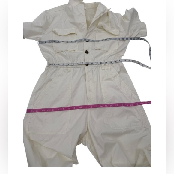 A.L.C. Augusta Utility Jumpsuit in Off White - Picture 4 of 8